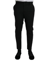 Dolce & Gabbana Black Wool SlimFit Dress Formal Pants -   -  Dolce & Gabbana.